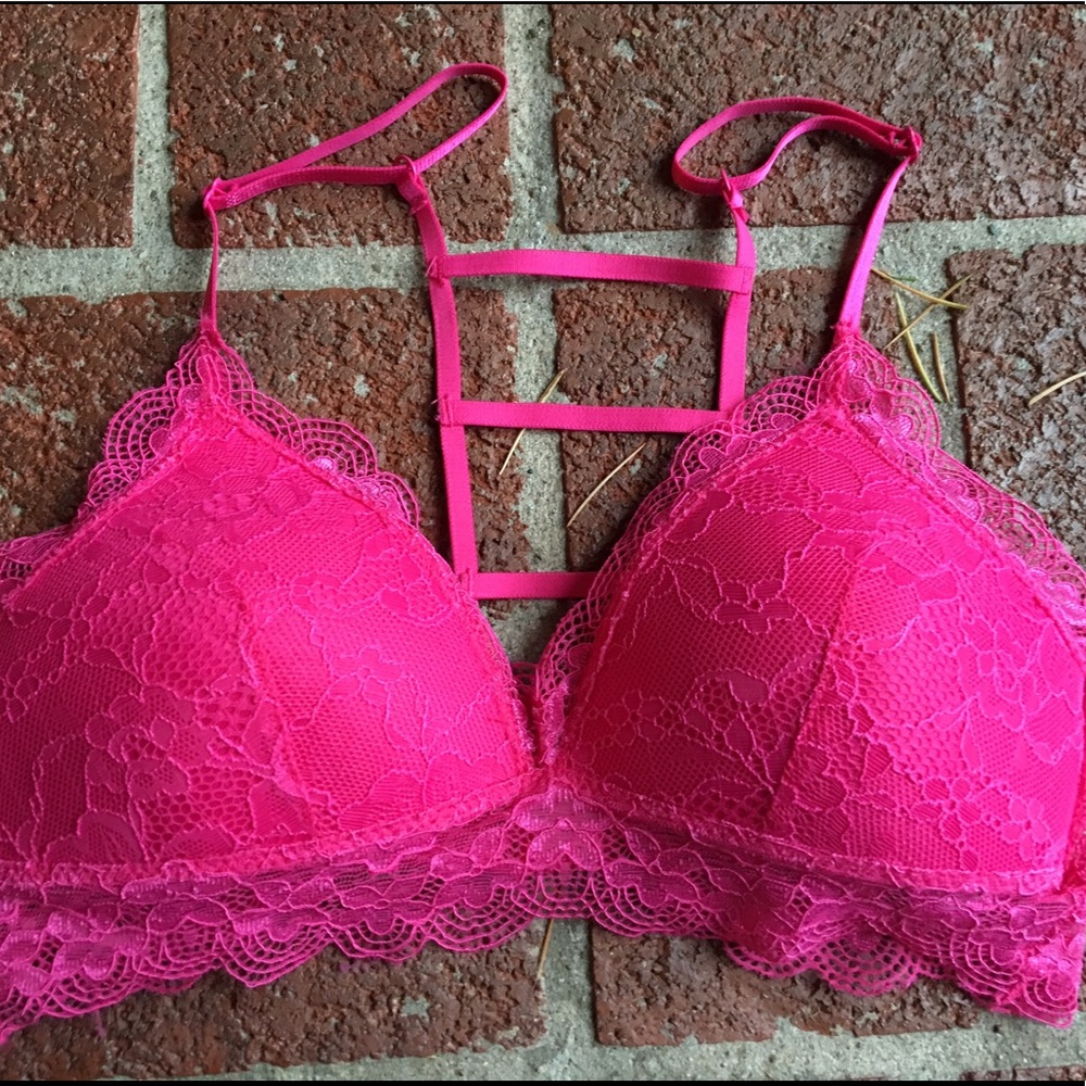 Pink Lacey bralette