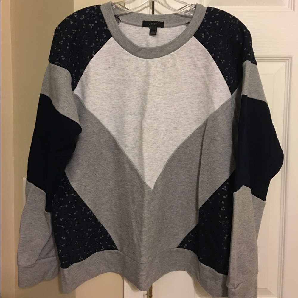 J.Crew Sweatshirt with Lace Detail