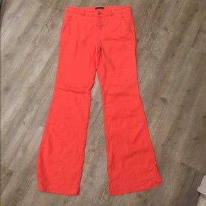 Anthropologie Level 99 coral linen pants - size 29