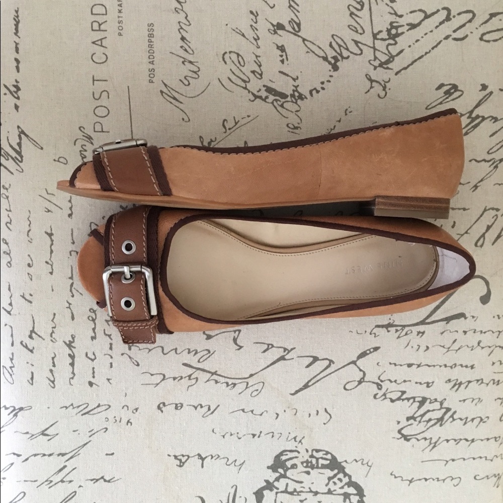 Tan Nine West Flats