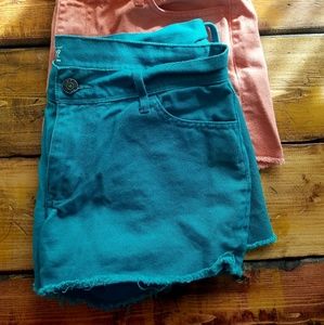 Teal Jean Shorts