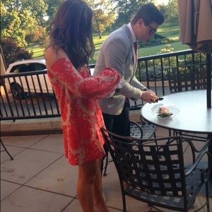 For Love and Lemons off the shoulder mini dress