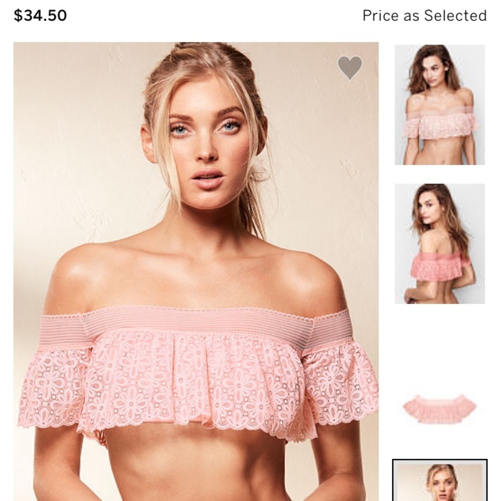VS lace off the shoulder bralette
