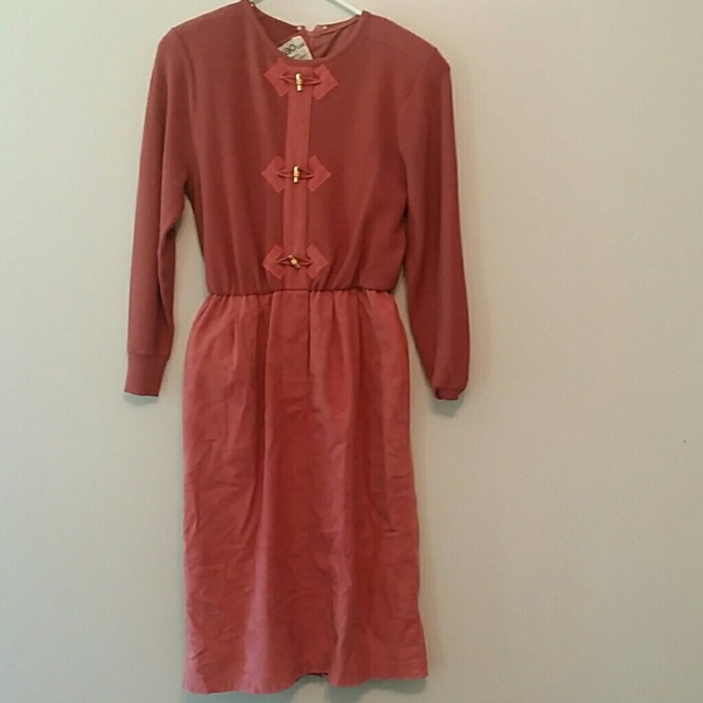 VINTAGE blush dress with belt