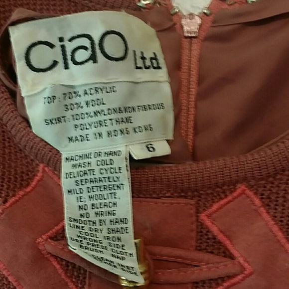 VINTAGE blush dress with belt - Picture 3 of 5