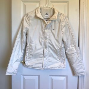 Lacoste White light weight jacket. Size 36 or xs