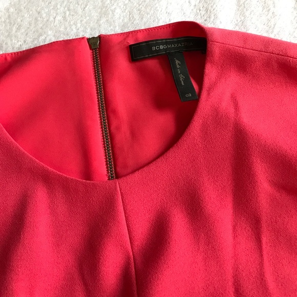 BCBGMaxAzria Dresses - BCBGMAXAZRIA coral peplum dress. BCBGMaxAzria Dresses - BCBGMAXAZRIA coral peplum dress.
