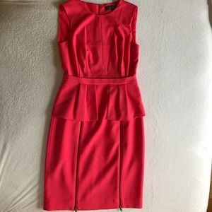 BCBGMaxAzria Dresses - BCBGMAXAZRIA coral peplum dress. BCBGMaxAzria Dresses - BCBGMAXAZRIA coral peplum dress.