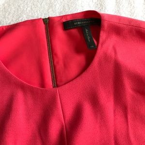 BCBGMaxAzria Dresses - BCBGMAXAZRIA coral peplum dress. BCBGMaxAzria Dresses - BCBGMAXAZRIA coral peplum dress.