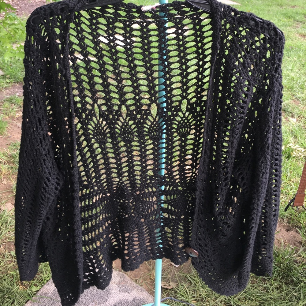 Beautiful Black crochet Cardigan