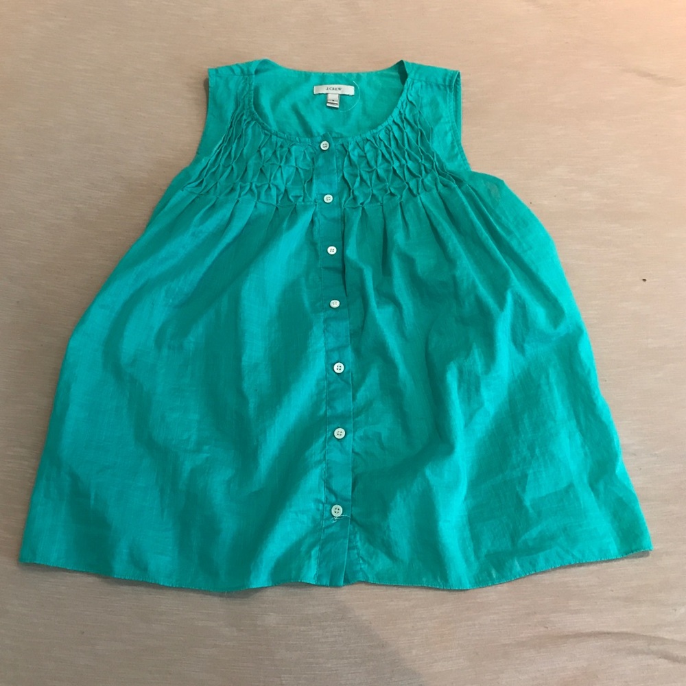 Teal J Crew tank top