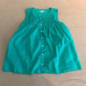 Teal J Crew tank top