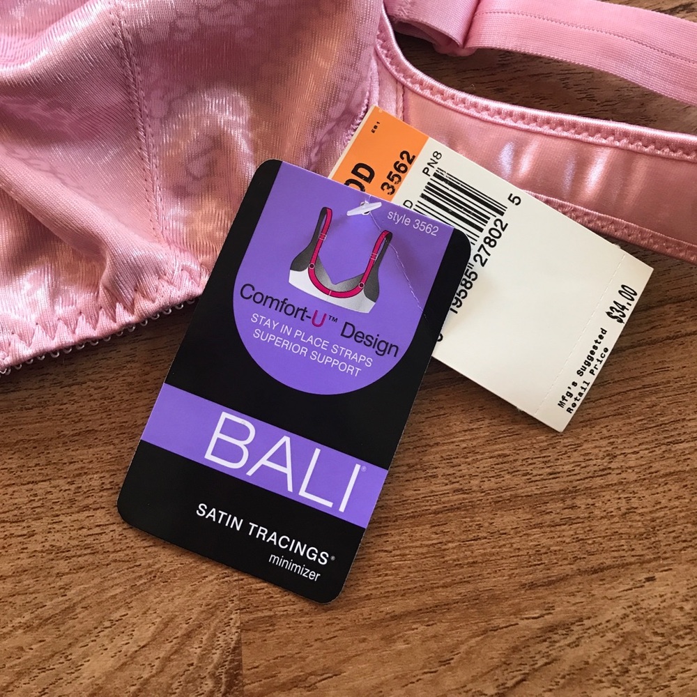 Bali Satin Tracing Minimizer Bra 36DD - Picture 4 of 5