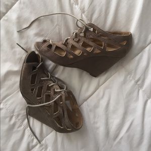 Lace cut-out wedges!