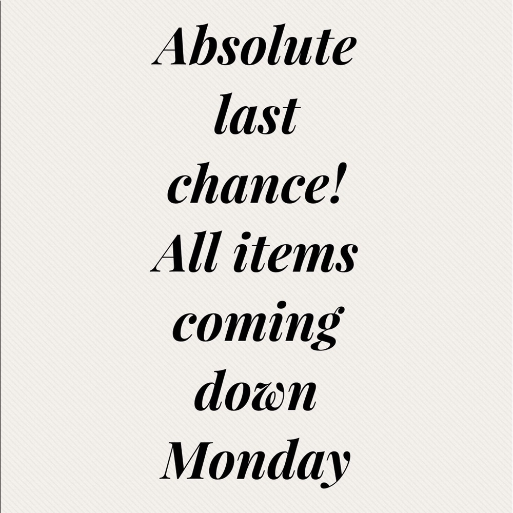 Final sale!