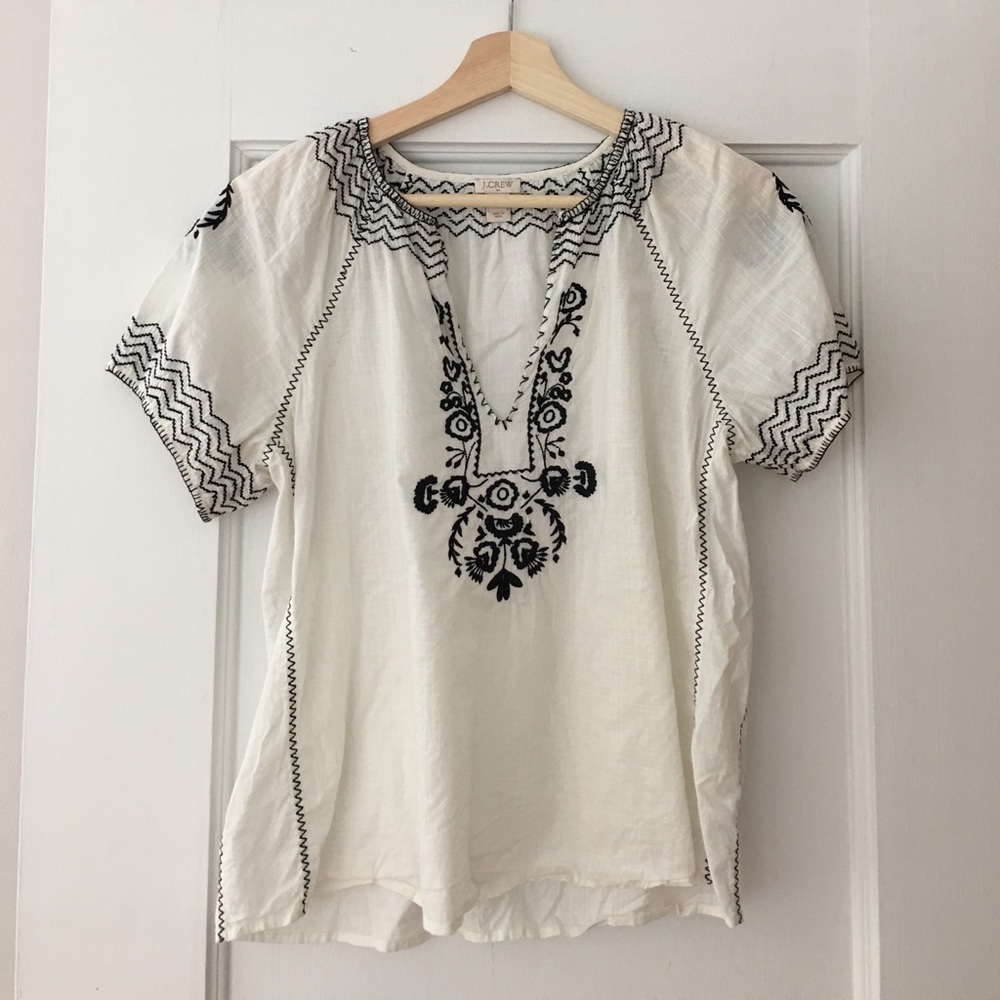 J. Crew Factory Embroidered Top
