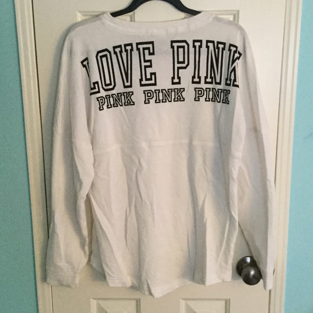 Pink black and white light weight sweatshirt