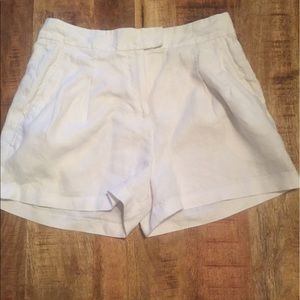 White linen Michael Kors high waisted shorts