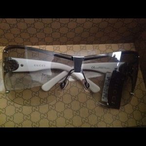 Sold!!! white Gucci sunglasses with rhinestones