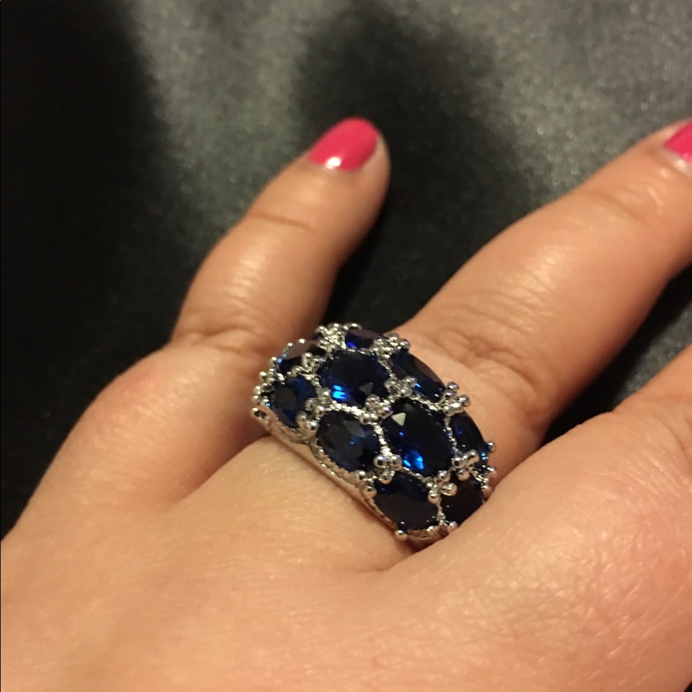 ππHPππSterling Silver Sapphire Ring! - Picture 2 of 2