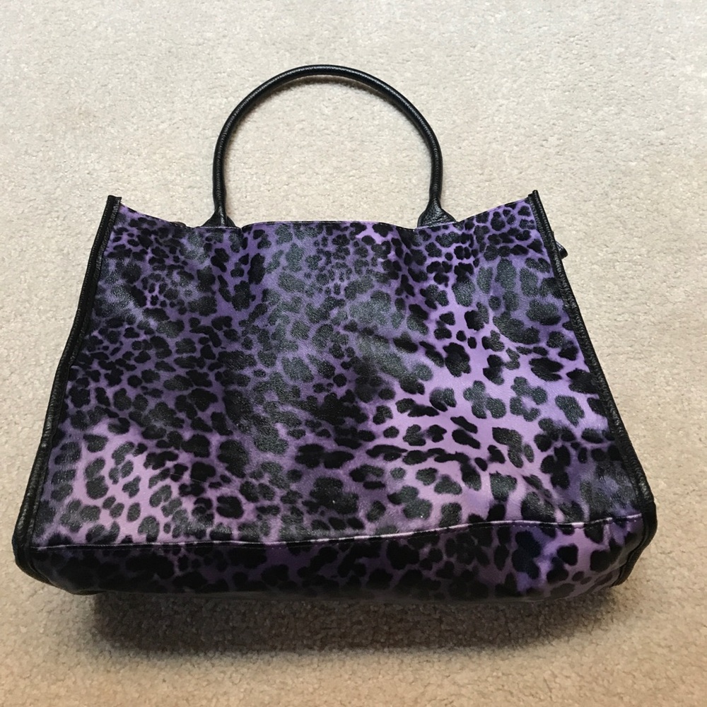 Neimen Marcus purple cheetah print purse