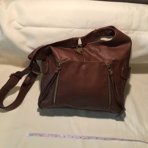 American Rag Brown Faux Leather Bag