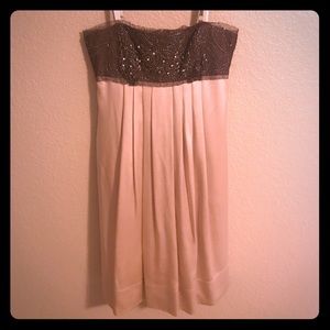 Champagne colored cocktail dress!