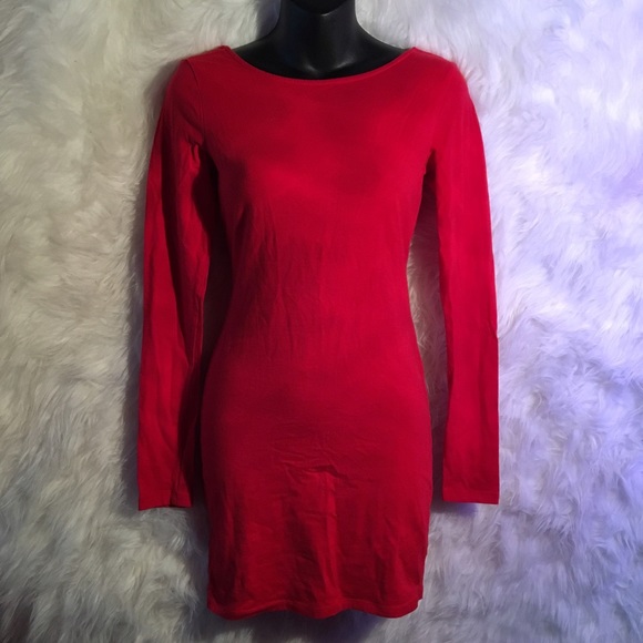 Red Criss Cross Back Dress - Picture 2 of 5