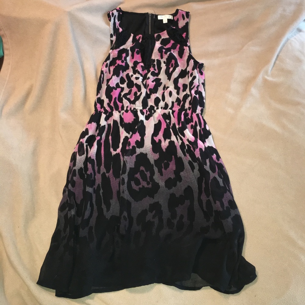 leopard ombré dress