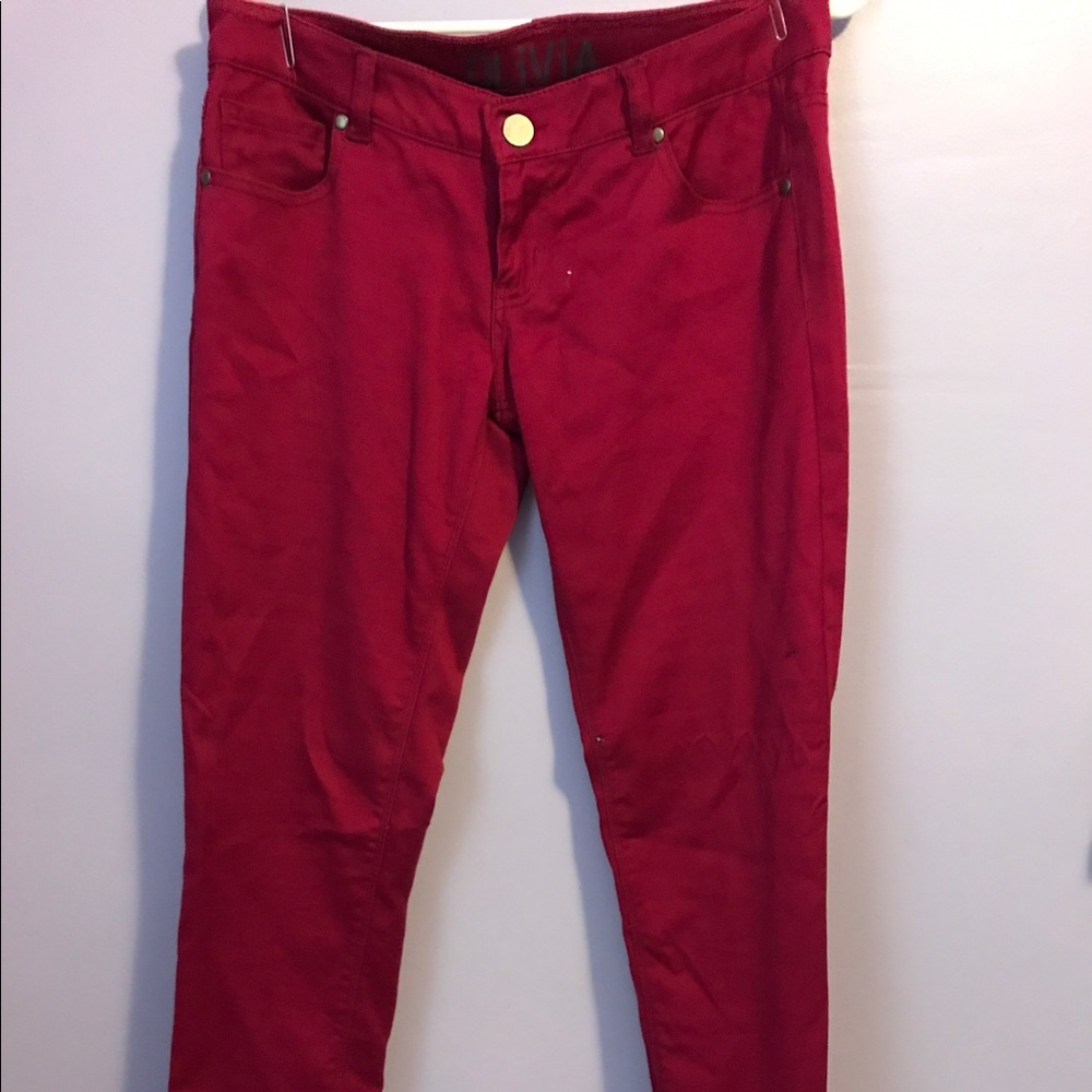Burgundy jeggings