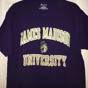 Oversized JMU champion shirt💜💛