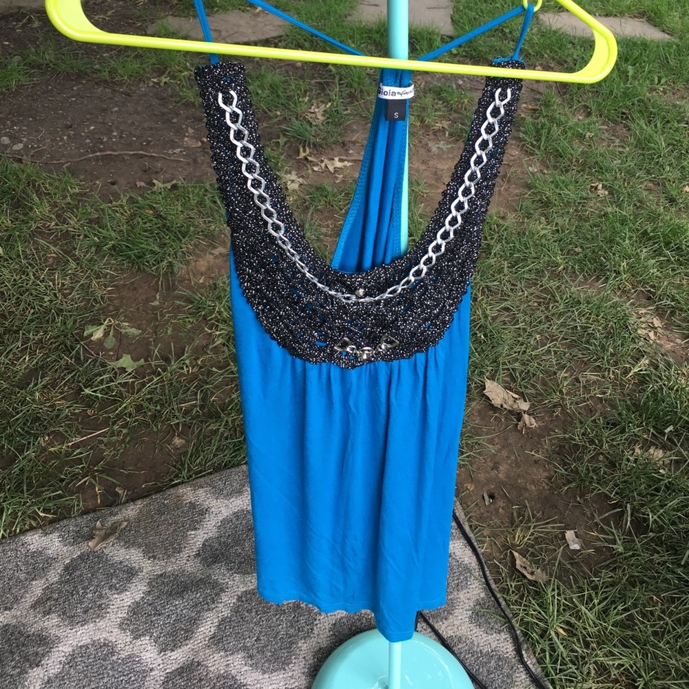 Bright blue racer back Tank