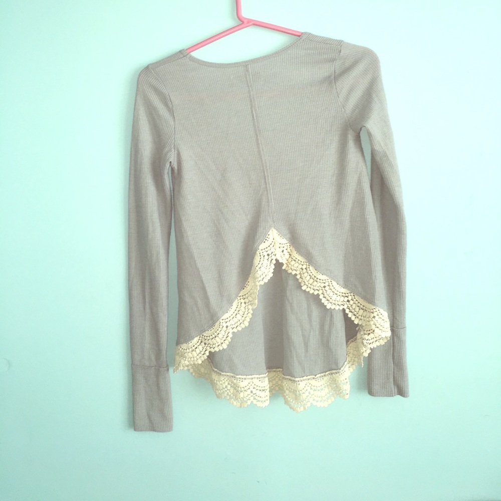 Waffle knit long sleeve shirt - Picture 2 of 3