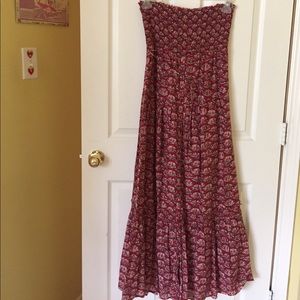 American Eagle Strapless Maxi Dress with pockets