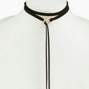 Wrap suede choker