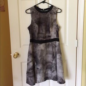 Gray and black business casual dress