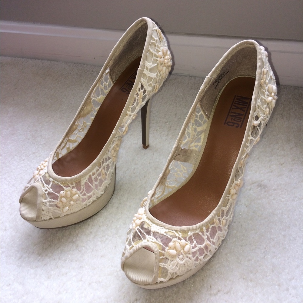 Lace Heels with Platform