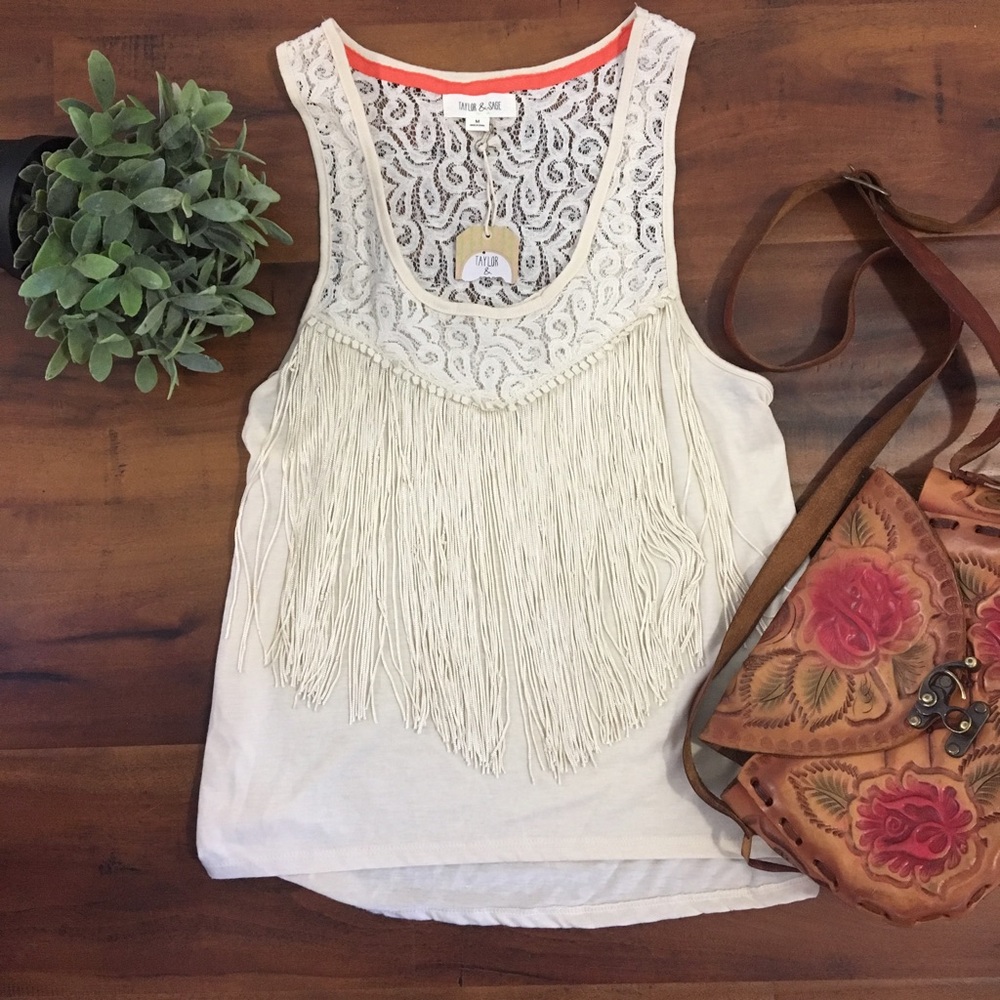 Taylor and Sage Fringe Tank