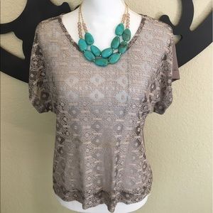 Lace Top with Open Back