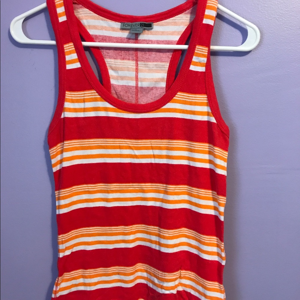 Orange racer back tank