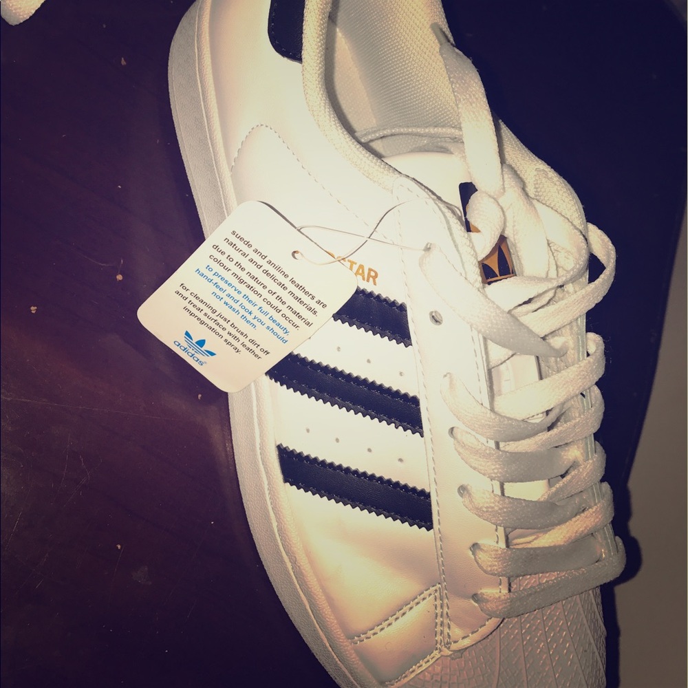 Black and white adidas