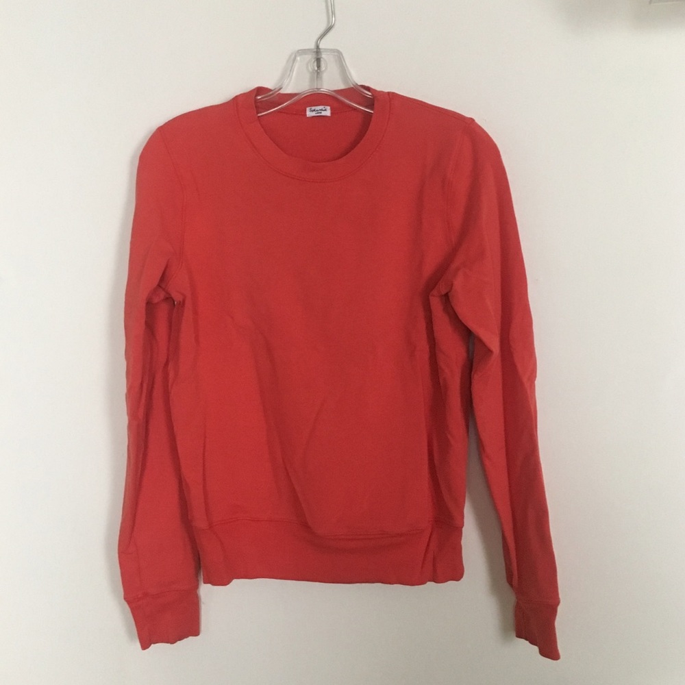 Splendid Deep Coral Pima Cotton Sweatshirt