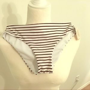 NWT Size S Victoria's Secret Striped Bikini Bottom