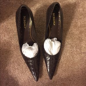 NEW. BCBGirls Brown Crocodile heels
