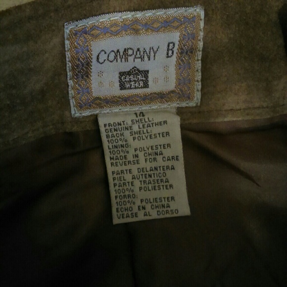 Plus size genuine leather skirt size 14 - Picture 3 of 7