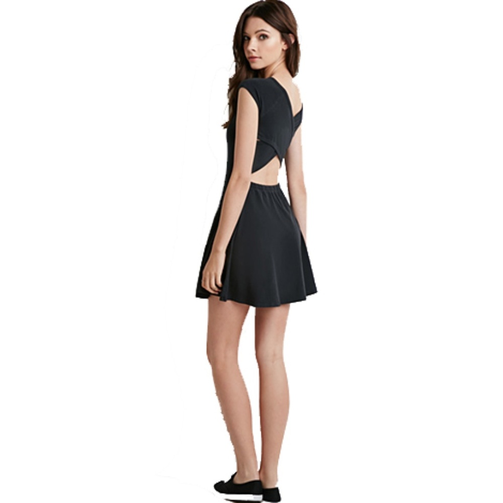 Black Criss Cross Back Dress