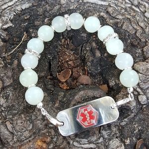 Medical ID beaded bracelet