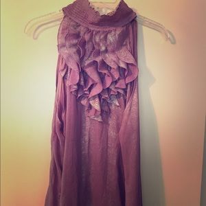 Ashley Stewart Purple metallic blouse
