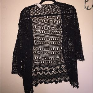 Black knitted coverup
