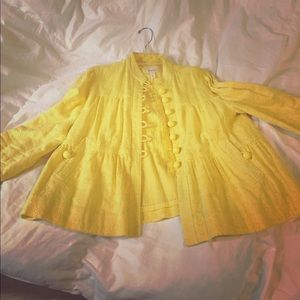 Anthropologie yellow jacket